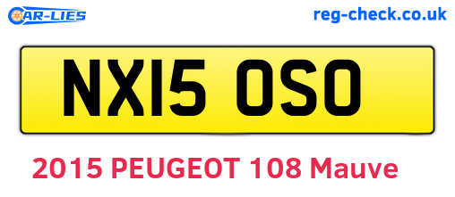 NX15OSO are the vehicle registration plates.