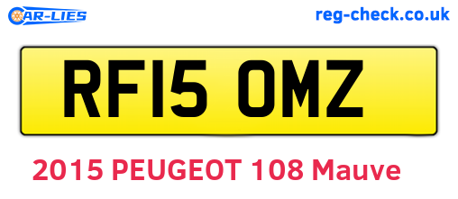 RF15OMZ are the vehicle registration plates.