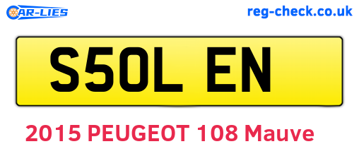 S50LEN are the vehicle registration plates.