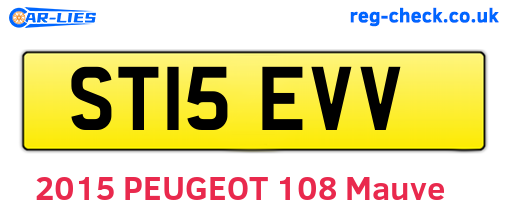 ST15EVV are the vehicle registration plates.
