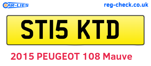 ST15KTD are the vehicle registration plates.