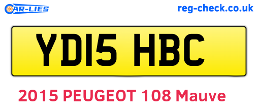 YD15HBC are the vehicle registration plates.