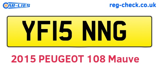 YF15NNG are the vehicle registration plates.