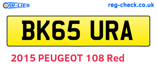 BK65URA are the vehicle registration plates.
