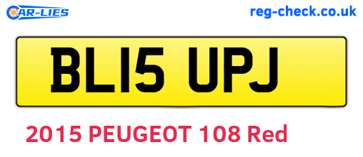 BL15UPJ are the vehicle registration plates.