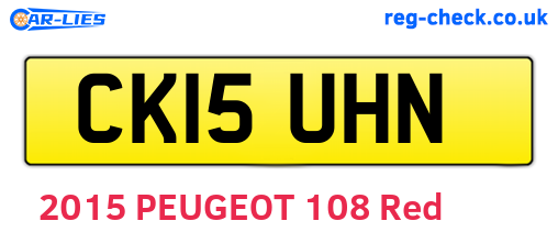 CK15UHN are the vehicle registration plates.