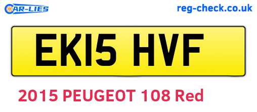 EK15HVF are the vehicle registration plates.