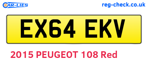 EX64EKV are the vehicle registration plates.