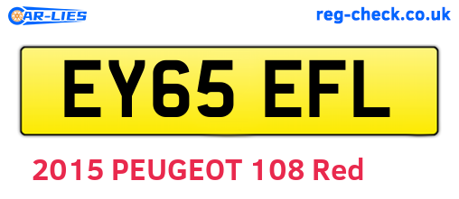 EY65EFL are the vehicle registration plates.