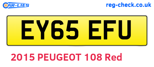 EY65EFU are the vehicle registration plates.