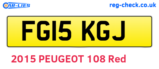 FG15KGJ are the vehicle registration plates.