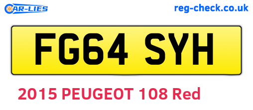 FG64SYH are the vehicle registration plates.