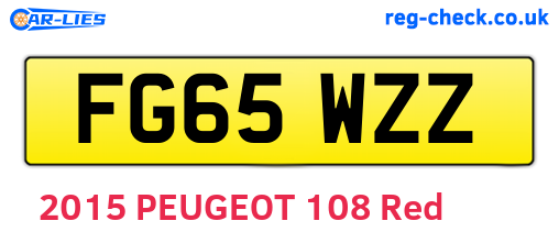 FG65WZZ are the vehicle registration plates.