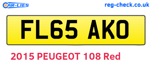 FL65AKO are the vehicle registration plates.