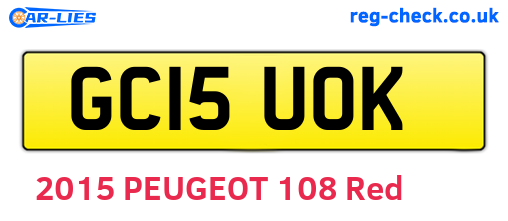 GC15UOK are the vehicle registration plates.