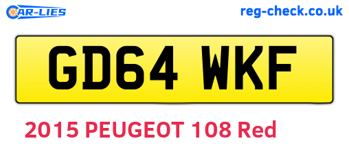 GD64WKF are the vehicle registration plates.