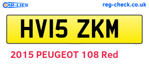 HV15ZKM are the vehicle registration plates.