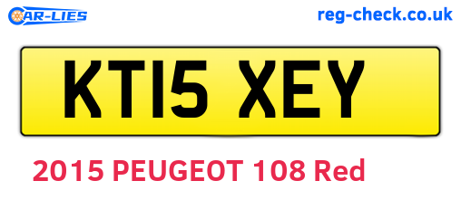 KT15XEY are the vehicle registration plates.