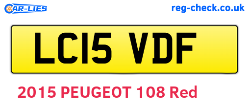 LC15VDF are the vehicle registration plates.