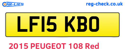 LF15KBO are the vehicle registration plates.