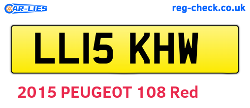 LL15KHW are the vehicle registration plates.
