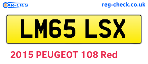 LM65LSX are the vehicle registration plates.