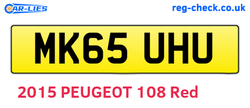 MK65UHU are the vehicle registration plates.