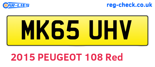 MK65UHV are the vehicle registration plates.