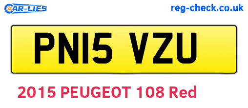 PN15VZU are the vehicle registration plates.