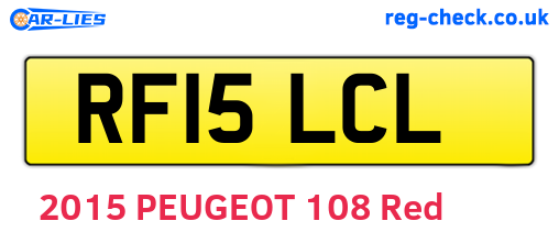 RF15LCL are the vehicle registration plates.