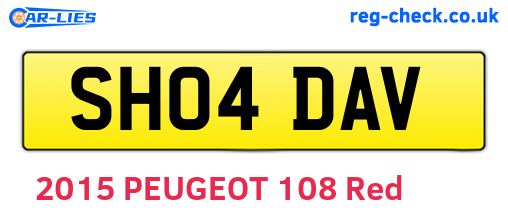 SH04DAV are the vehicle registration plates.