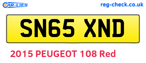 SN65XND are the vehicle registration plates.