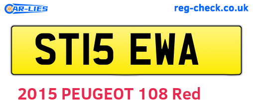 ST15EWA are the vehicle registration plates.