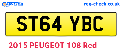 ST64YBC are the vehicle registration plates.