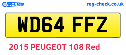 WD64FFZ are the vehicle registration plates.