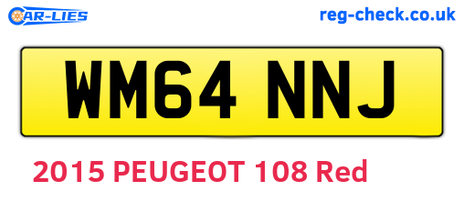 WM64NNJ are the vehicle registration plates.