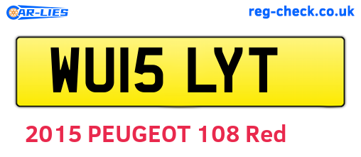 WU15LYT are the vehicle registration plates.