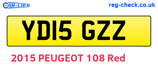 YD15GZZ are the vehicle registration plates.
