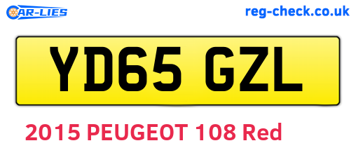 YD65GZL are the vehicle registration plates.