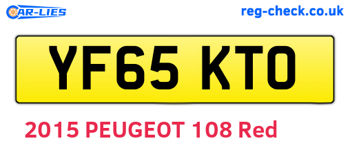 YF65KTO are the vehicle registration plates.