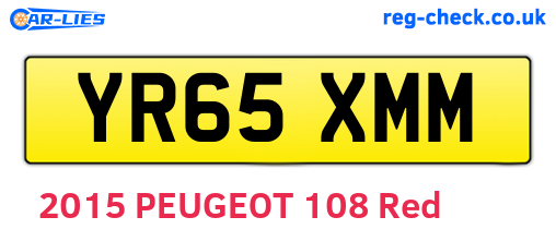 YR65XMM are the vehicle registration plates.