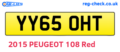 YY65OHT are the vehicle registration plates.