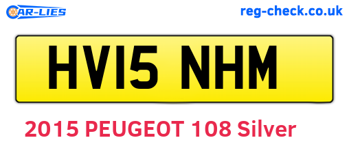 HV15NHM are the vehicle registration plates.