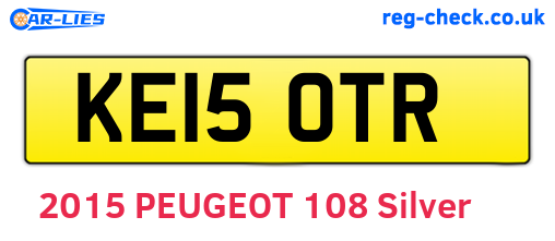 KE15OTR are the vehicle registration plates.