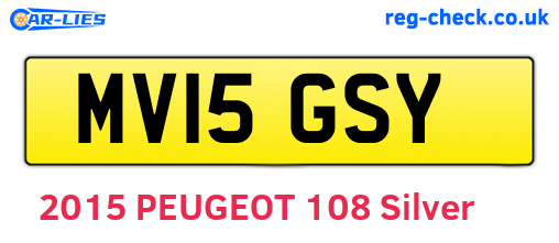 MV15GSY are the vehicle registration plates.