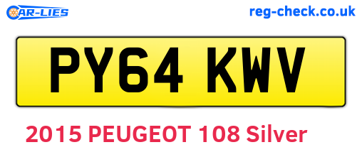 PY64KWV are the vehicle registration plates.