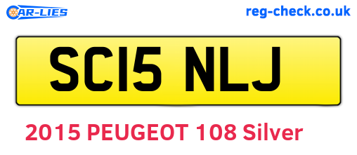 SC15NLJ are the vehicle registration plates.