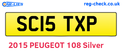 SC15TXP are the vehicle registration plates.