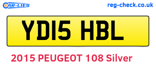 YD15HBL are the vehicle registration plates.