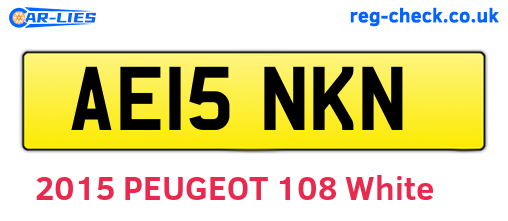 AE15NKN are the vehicle registration plates.